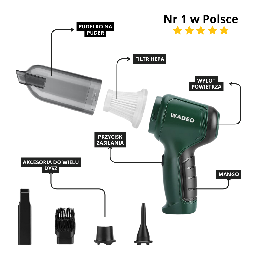 Przenośny Odkurzacz Samochodowy 3 w 1