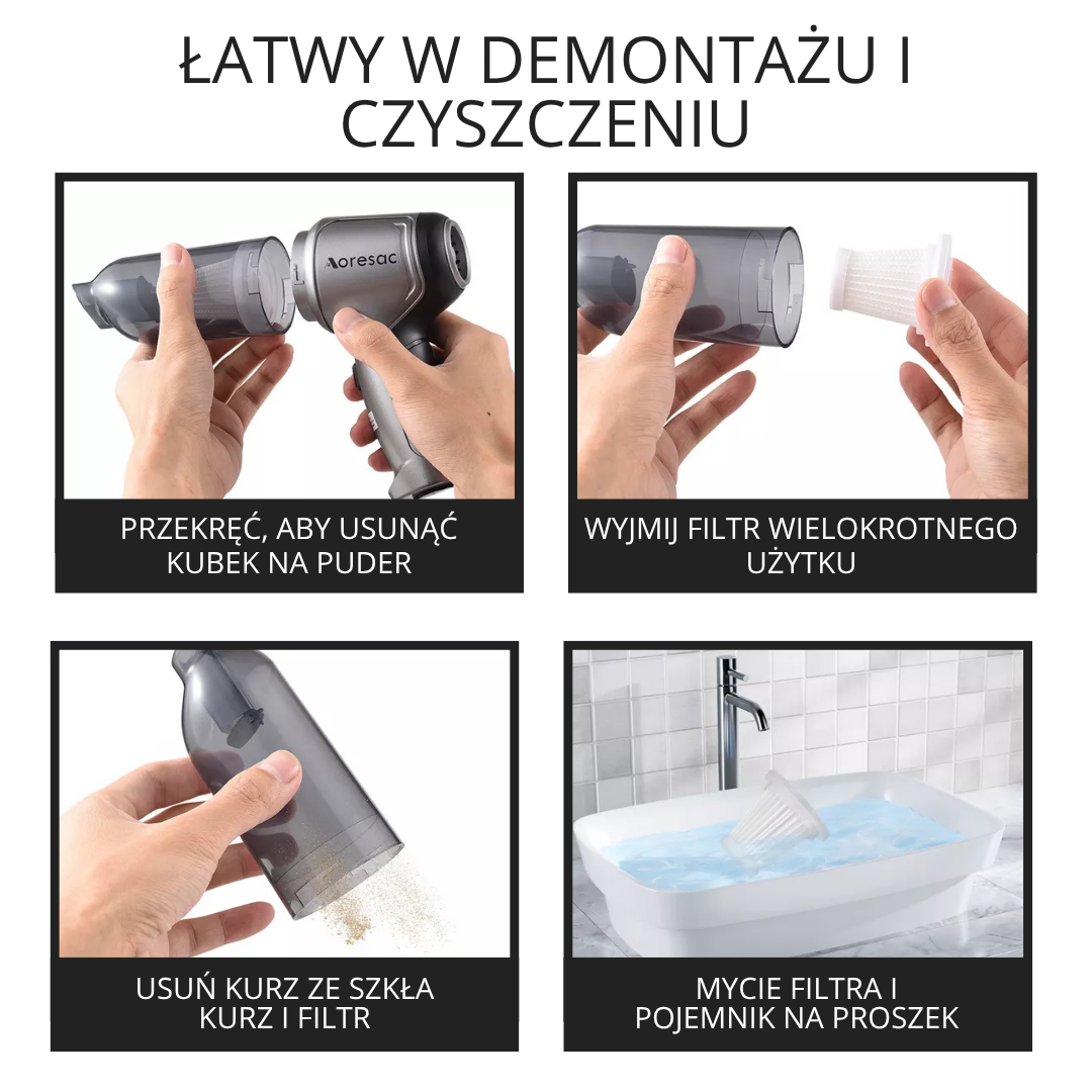 Przenośny Odkurzacz Samochodowy 3 w 1