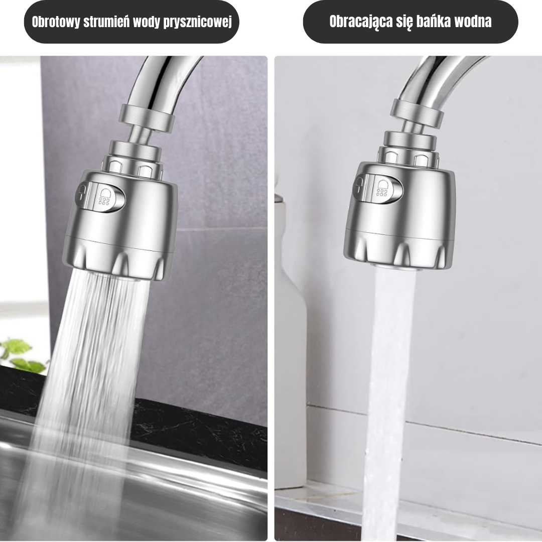 Elastyczna głowica kranu z 2 trybami pracy