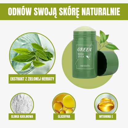 Zielona maseczka do twarzy Oferta 3 x 1