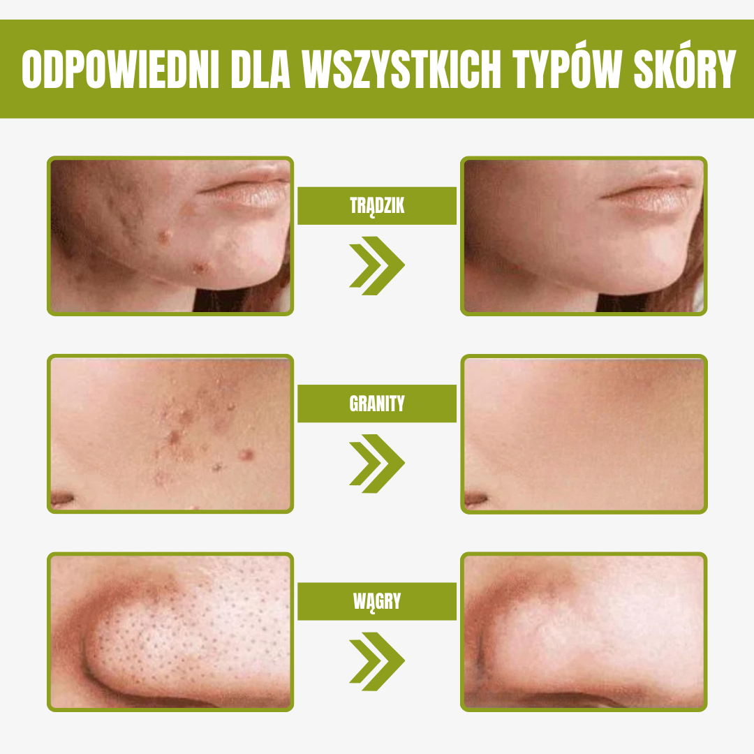 Zielona maseczka do twarzy Oferta 3 x 1