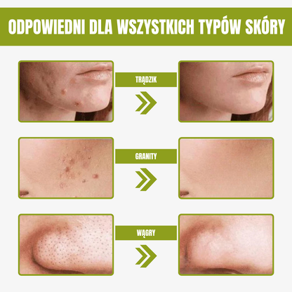 Zielona maseczka do twarzy Oferta 3 x 1