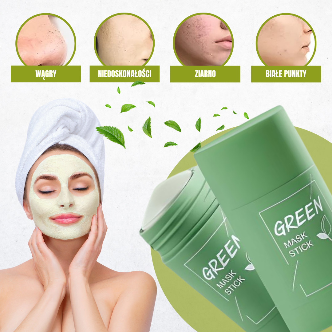 Zielona maseczka do twarzy Oferta 3 x 1