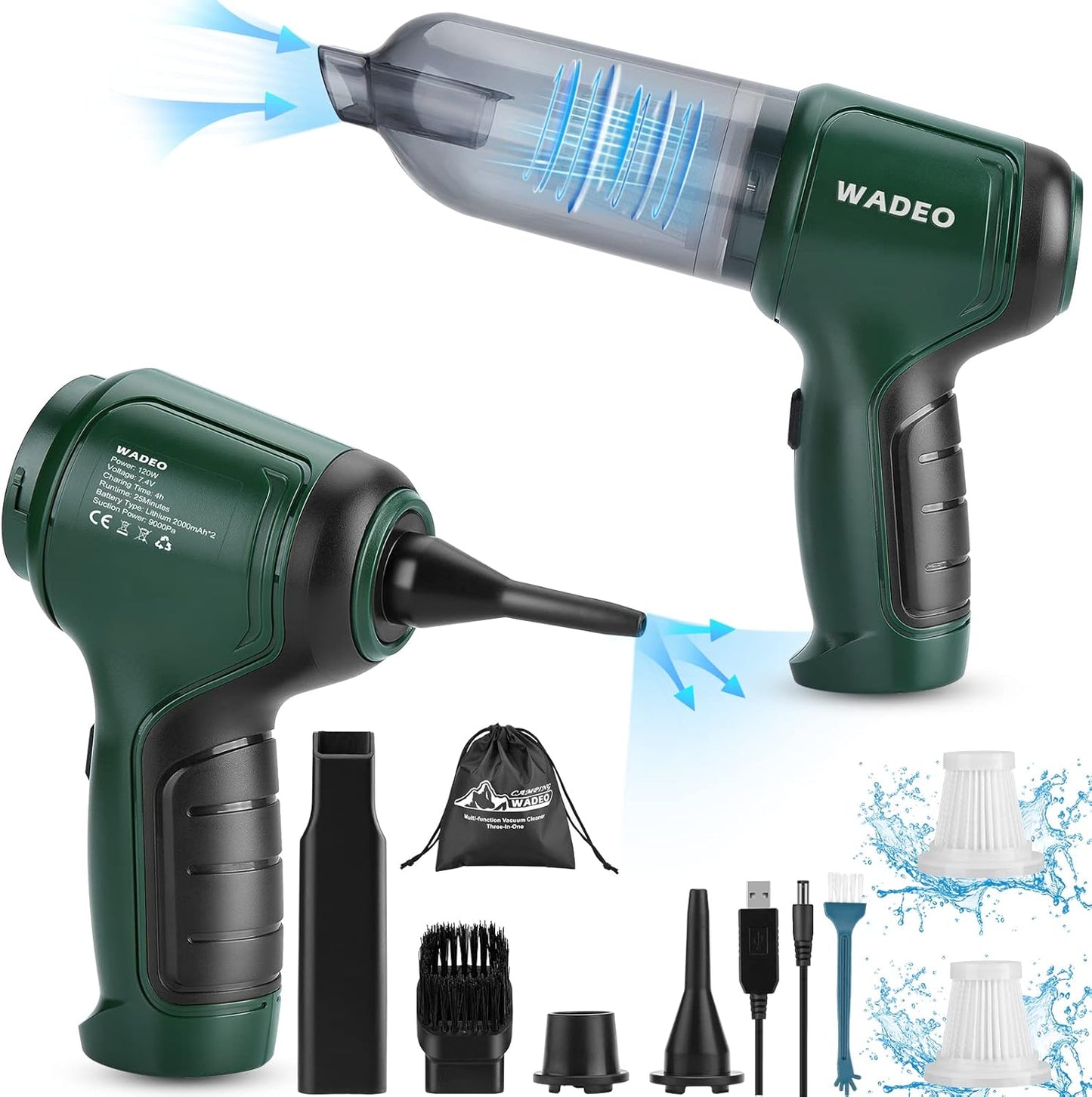 Przenośny Odkurzacz Samochodowy 3 w 1